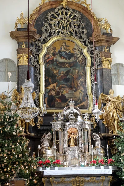 Altar mayor, Iglesia Mariahilf en Graz, Estiria, Austria — Foto de Stock
