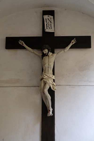 Crucifixion, Mariahilf church in Graz, Styria, Austria — стокове фото