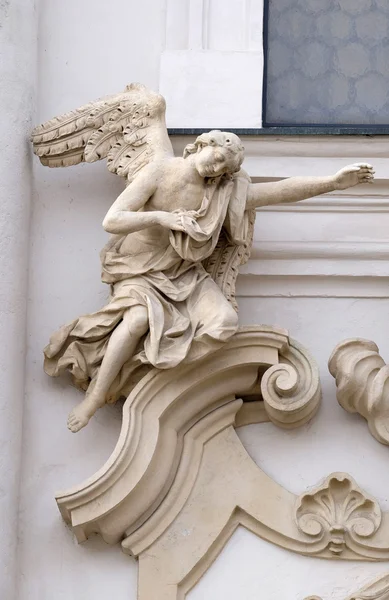 Angel on the portal of Mariahilf church in Graz, Austria — Stock Photo, Image