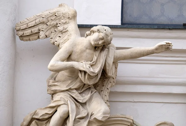 Angel on the portal of Mariahilf church in Graz, Austria — Stock Photo, Image