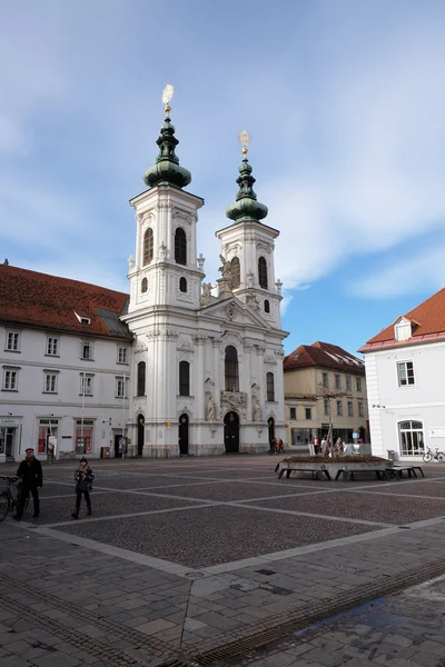 Kostel Mariahilf v Grazu, Štýrsko, Rakousko — Stock fotografie