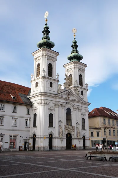 Kostel Mariahilf v Grazu, Štýrsko, Rakousko — Stock fotografie