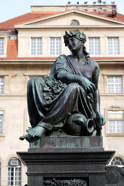 Archduke Johann Fountain, allegorical representation of the river Drau, Hauptplatz square, Graz, Austria — Stock Photo, Image