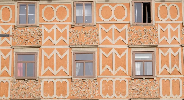 Arquitetura ao longo de Hauptplatz principal cidade quadrada de Graz, Áustria — Fotografia de Stock