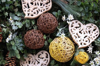 Yılbaşı aranjman üzerinde giriş restoranında, Graz, Avusturya
