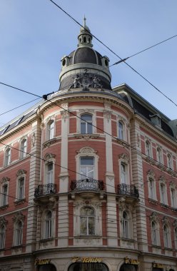 Mimari boyunca Hauptplatz ana kare city, Graz, Avusturya