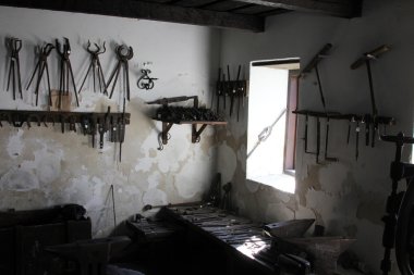 Demirci Atölyesi etnik halk Müzesi Staro Selo Kumrovec, Kuzey İlçesi Zagorje, Hırvatistan