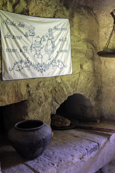 Museo Etnologico Folkloristico Staro Selo a Kumrovec, nella contea settentrionale di Zagorje Croazia — Foto Stock