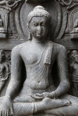 Buda bhumisparsha içinde oturmuş
