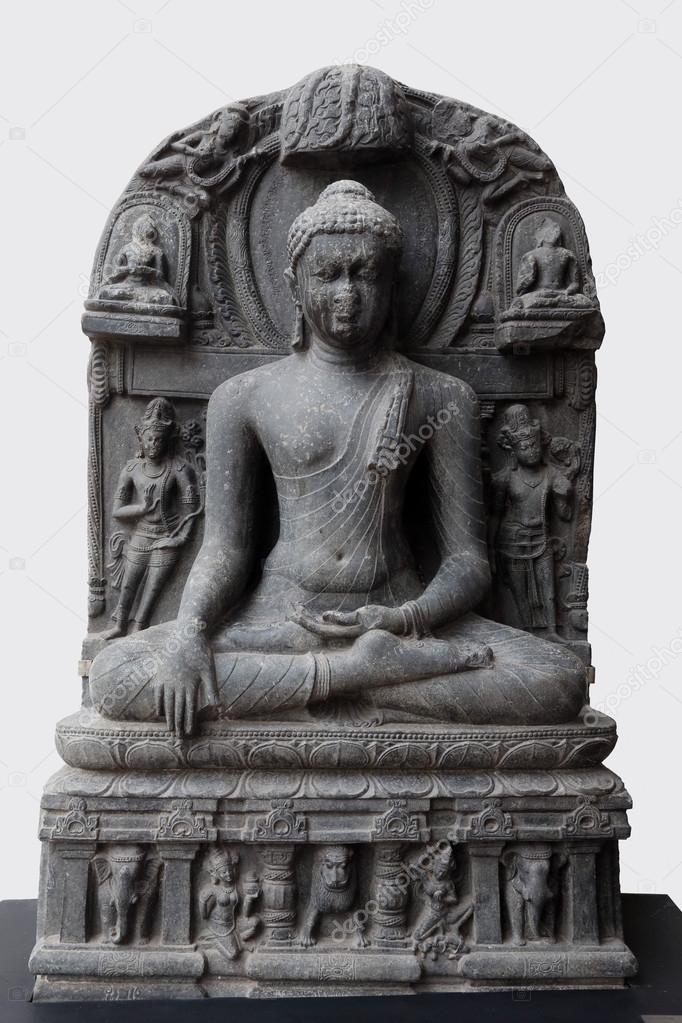 Buddha seated in bhumisparsha