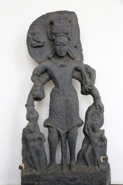 Vişnu, 11 yüz bulunan Chaitanpur, Bardhaman, Batı Bengal şimdi Kolkata Hint müzesinde maruz