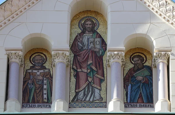 Jesus with St. Peter and Paul — Stock Photo, Image