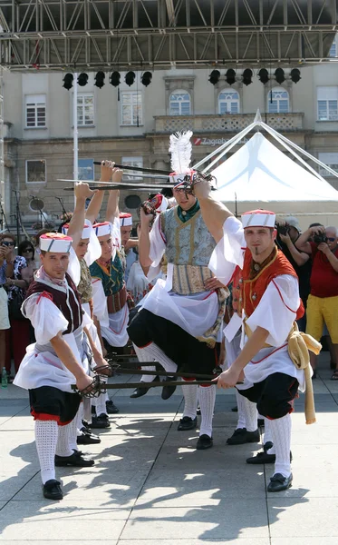 Members of folk group Kumpanjija from Blato, island of Korcula, Croatia — Stock Photo, Image