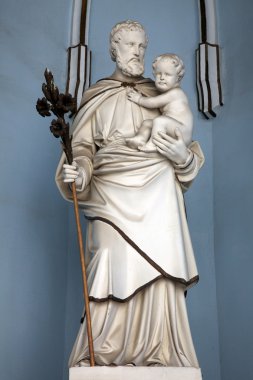 Saint joseph holding bebek İsa