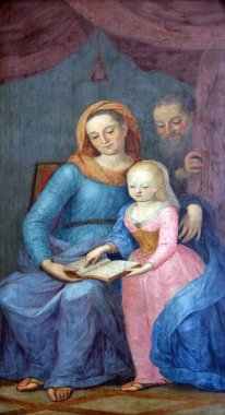 Kutsal bakire Meryem onunla St. Anne ve St. Joachim anne-babalar