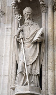 Saint Methodius heykeli Zagreb Mary varsayım adanmış Katedrali Portal 