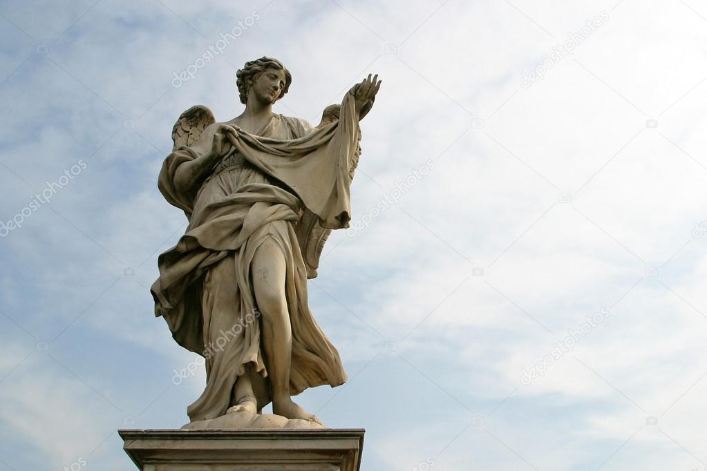 Bernini's angel along the Holy Angel bridge in Rome