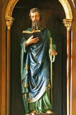 Aziz Paul, Hırvatistan 'ın Resnik kentindeki Bakire Meryem' in Varsayımı kilisesinin mihrabında heykel.