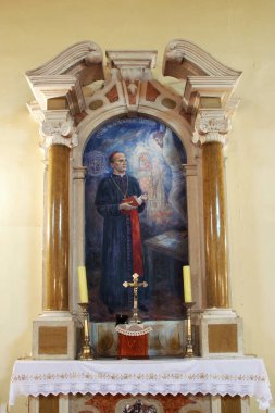 Hırvatistan 'ın Funtana kentindeki Saint Bernard Kilisesi' nde Kutsal Aloysius Stepinac 'ın sunağı