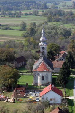 Hırvatistan 'ın Velika Barna kentinde Sırp Ortodoks St. Mark Kilisesi