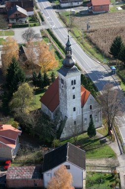 Hırvatistan 'ın Pescenica kentinde Bakire Meryem' in Varsayımı Kilisesi