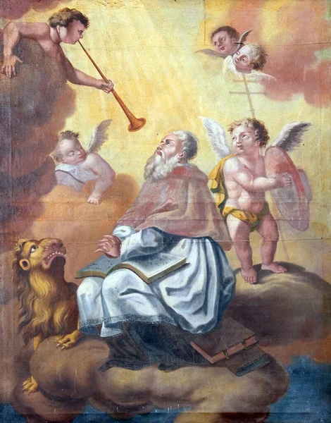 Hırvatistan 'ın Kotari kentindeki Noblac Kilisesi' nde Aziz Jerome sunağı