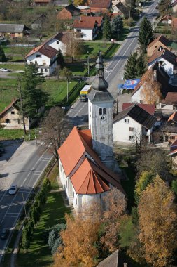 Hırvatistan 'ın Pescenica kentinde Bakire Meryem' in Varsayımı Kilisesi