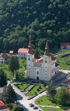 Hırvatistan 'ın Pregrada kentinde Bakire Meryem Varsayımı Kilisesi