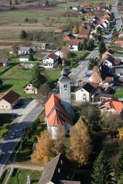 Hırvatistan 'ın Pescenica kentinde Bakire Meryem' in Varsayımı Kilisesi