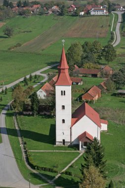 Hırvatistan 'ın Velika Trnovitica kentindeki Aziz Martin Kilisesi