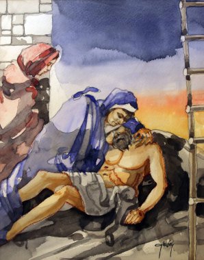 Haçın 13. İstasyonları, İsa 'nın cesedi Hırvatistan' ın Gorice kentindeki Aziz Vitus Şapeli 'nden çıkarıldı.