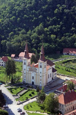 Hırvatistan 'ın Pregrada kentinde Bakire Meryem Varsayımı Kilisesi