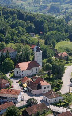 Hırvatistan 'ın Tuhelj kentinde Bakire Meryem' in Varsayımı Kilisesi