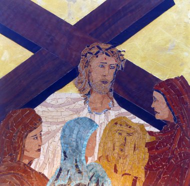 Velika Gorica, Hırvatistan 'daki 6. Haç İstasyonları, Veronica İsa' nın yüzünü sildi, Kutsal Aloysius Stepinac Kilisesi kilisesi