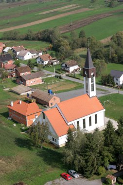 Hırvatistan 'ın Slatina Kutinska kentindeki Kutsal Aloysius Stepinac Kilisesi