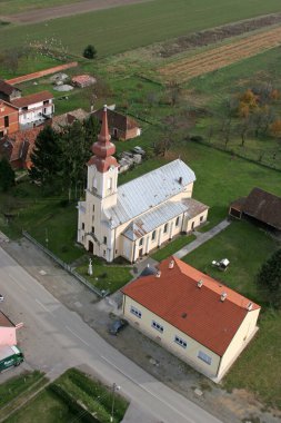 Hırvatistan 'ın Velika Pisanica kentinde Kilise ve İsa' nın Kutsal Kalbi