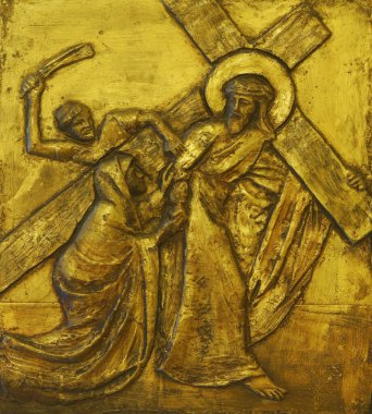 4. Haç İstasyonunda, İsa, Hırvatistan 'ın başkenti Zagreb' deki Our Lady of Sorrows Kilisesi 'nde annesi ile buluştu.