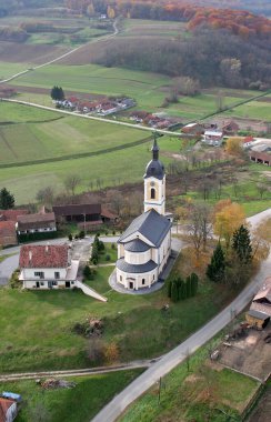 Hırvatistan 'ın Sandrovac kentinde Kutsal Bakire Meryem' in Ziyareti Kilisesi