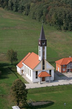 Hırvatistan 'ın Slatina Kutinska kentindeki Kutsal Aloysius Stepinac Kilisesi