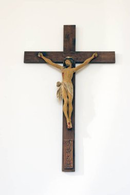 Hırvatistan 'ın Glina kentindeki Napomuk kilisesinde çarmıha gerilme