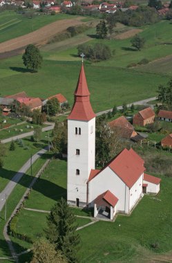 Hırvatistan 'ın Velika Trnovitica kentindeki Aziz Martin Kilisesi