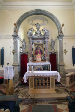 Hırvatistan 'ın Rovinj kentindeki Our Lady of Mercy kilisesinin mihrabında.