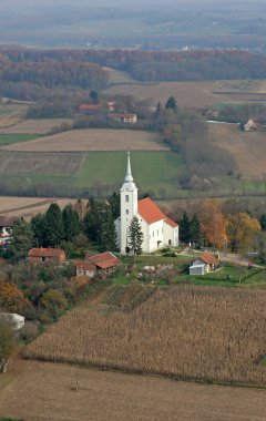 Hırvatistan 'ın Sveti Petar Cvrstec kentindeki Aziz Peter Kilisesi