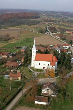 Hırvatistan 'ın Sveti Petar Cvrstec kentindeki Aziz Peter Kilisesi