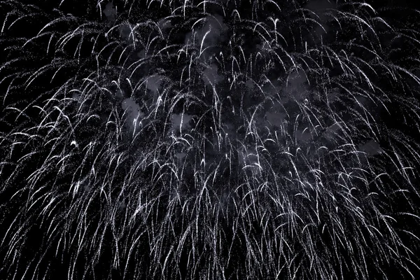 Beautiful fireworks in the night sky — Stock Photo, Image