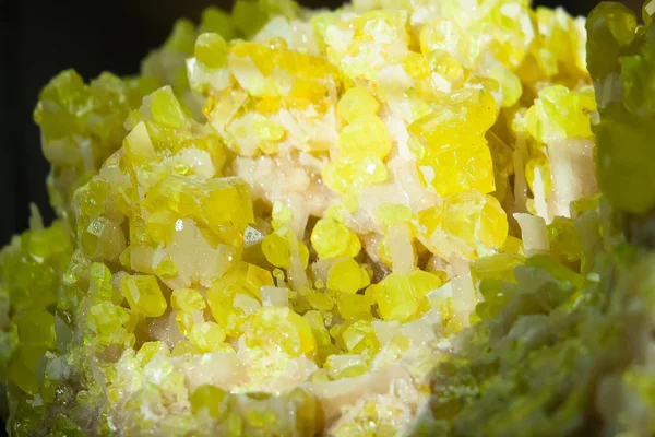 硫黄の結晶テクスチャです バック グラウンド — ストック写真