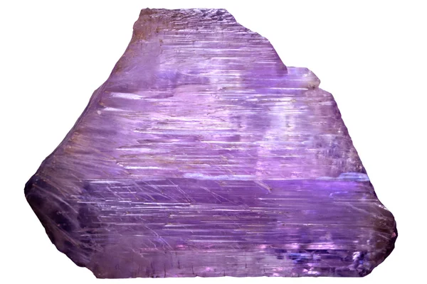 Kunzite mineral på hvid baggrund - Stock-foto