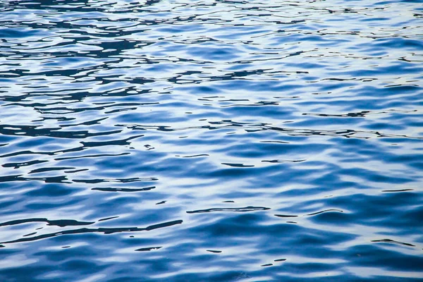 Blue Rippled Water Surface Abstract Blue Water Sea Background — Stock Photo, Image