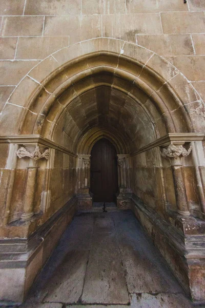 Pequena Porta Salão Antigo Mosteiro Português — Fotografia de Stock