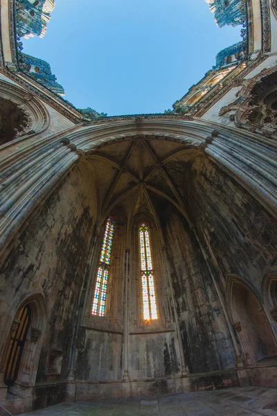 Недостроенная Часовня Древнем Португальском Монастыре — стоковое фото